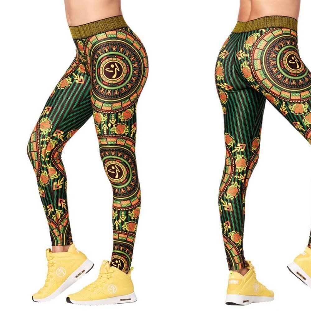 Zumba Mix It Up high compression Leggings NWT Xs